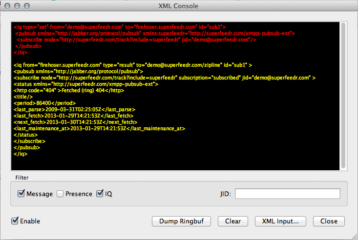 XML Console